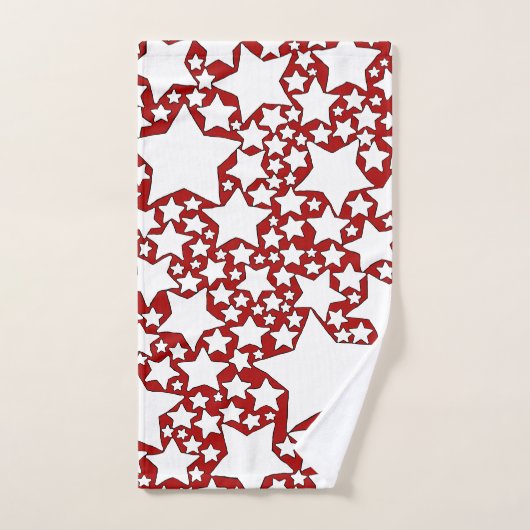 Stars, Stars, Stars in Red and White (Serviette à main)