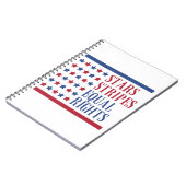 Stars strepen en gelijke rechten notitieboek (Linkerzijde)