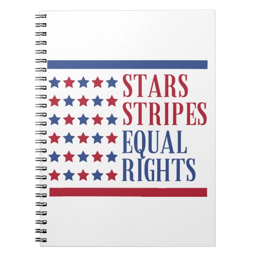 Stars strepen en gelijke rechten notitieboek (Voorkant)