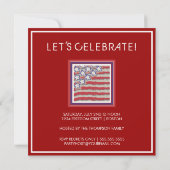 Stars & Stripes 4 juillet Invitation (Dos)
