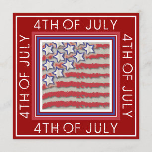Stars & Stripes 4 juillet Invitation
