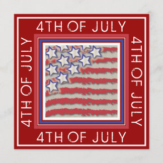Stars & Stripes 4 juillet Invitation