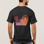 Stars & Stripes 4 juli Fireworks T-shirt (Achterkant)