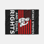 Stars stripes and Equal rights 4e juli vrouwen Fleece Deken (Voorkant (Horizontaal))