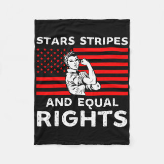 Stars stripes and Equal rights 4e juli vrouwen Fleece Deken