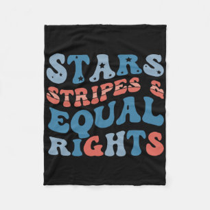 Stars stripes and Equal rights 4e juli Vrouwen Fleece Deken