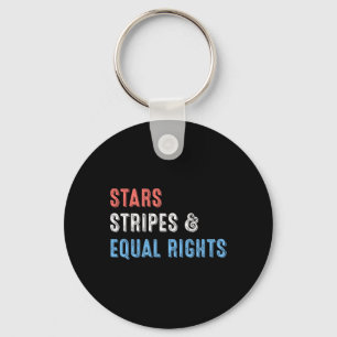 Stars stripes and Equal rights 4e juli Vrouwen Sleutelhanger