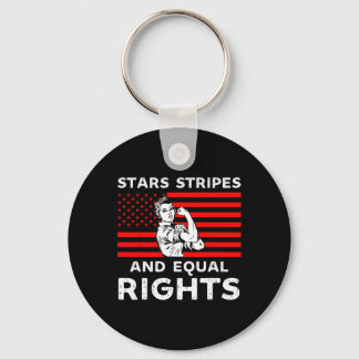 Stars stripes and Equal rights 4e juli vrouwen Sleutelhanger