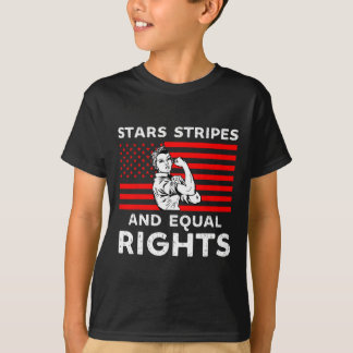 Stars stripes and Equal rights 4e juli vrouwen T-shirt