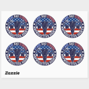 Stars stripes and Reproductive Rights Pro Choice Ronde Sticker