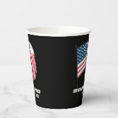 Stars & Stripes Bald Eagle.Customize name/message Papieren Bekers (Links)