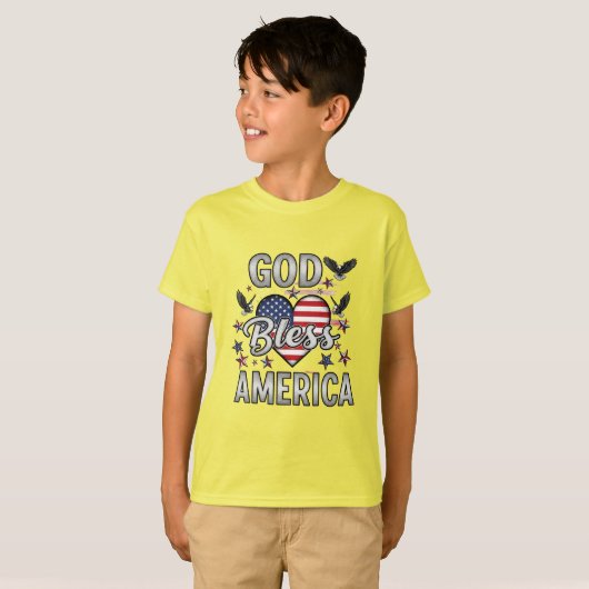 Stars, Stripes & Blessings T-shirt design (Voorkant volledig)