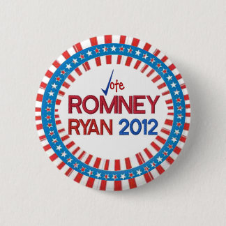 Stars & Stripes Button Romney Ryan 2012
