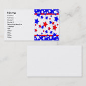 STARS & STRIPES CARTE DE VISITE ROUGE, BLANC & BLE (Devant / Derrière)