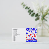 STARS & STRIPES CARTE DE VISITE ROUGE, BLANC & BLE (Debout devant)