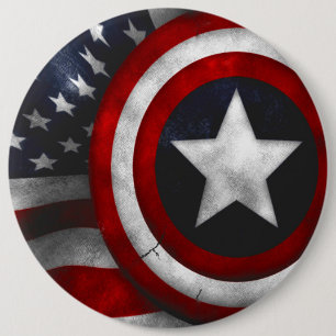 Stars & Stripes/Colossal, 6-inch ronde Button
