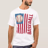 Stars, Stripes en Baseball T-shirt Style (Voorkant)