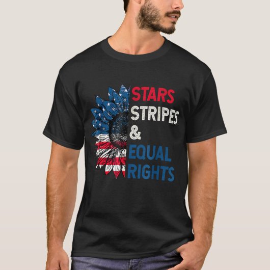 Stars stripes Equal rights 4e juli 2010 T-shirt (Voorkant)