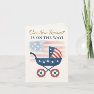 Stars & Stripes Militaire Baby Shower Uitnodiging