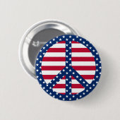 Stars & Stripes Peace Symbol Button (Voorkant /achterkant)