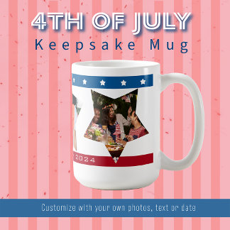 Stars Stripes Photo 4 juillet Mug