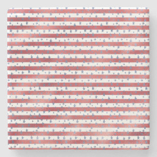 Stars Stripes Red White Blue Stenen Onderzetter