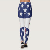 Stars Stripes Red White Blue USA Leggings (Achterkant)