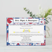 Stars, Stripes & Shenanigans Uitnodiging (Staand voorkant)