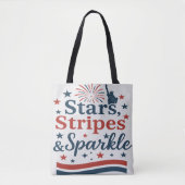 Stars, Stripes & Sparkle – Patriottisch 4th of Jul Draagtas (Voorkant)