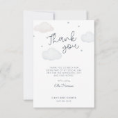 Stars stripes van wolken bedankkaart (Voorkant)