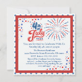 Stars & Stripes Vierde van de Uitnodiging van het  (Voorkant)