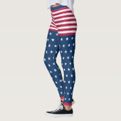 Stars & Stripes White Red Blue Leggings (Links)