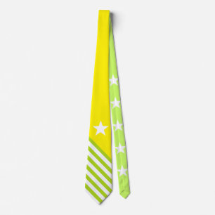 Stars & Stripes wit groen + je achtergrond & ideeë Stropdas