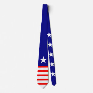 Stars & Stripes wit rood + je achtergrond & ideeën Stropdas