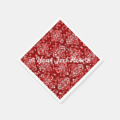Stars & Swirls Red en White - gepersonaliseerd Nap Servet (Hoek)