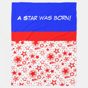 Stars Tattoos rood + jouw ideeën Fleece Deken