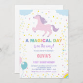 Stars Unicorn Invitations d'anniversaire (Devant / Derrière)