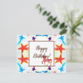 Stars & Uniocorn Carte de voeux Anniversaire (Debout devant)