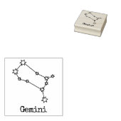 Stars Zodiac Celestial Horoscope Gemini Rubberstempel (Gestempeld)