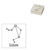 Stars Zodiac Celestial Horoscope Libra Rubberstempel (Gestempeld)