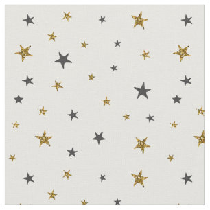 Stars zwart-wit en Gold Stof