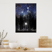 Starscape en bomen: Bereik - Poster (Keuken)