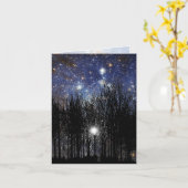 Starscape & Trees - Carte Note (Fleur jaune)