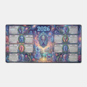 Starseed Sanctuary Psychedelic Alien 2026 Calendar Bureaumat (Voorkant)