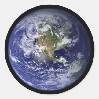 Starship Earth Ronde Sticker