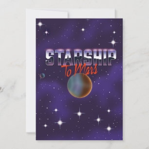 Starship naar Mars Magneet Kaart