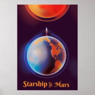 Starship naar Mars Poster