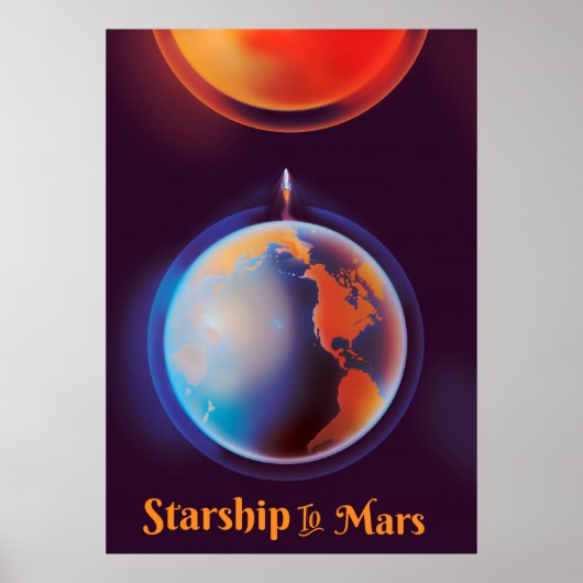 Starship naar Mars Poster (Voorkant)