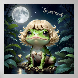 Starstruck AI Fantasy Digitale Kunst Print Kikker