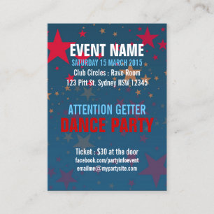 Starstruck Mega Stars Event Mini Flyers Visitekaartje